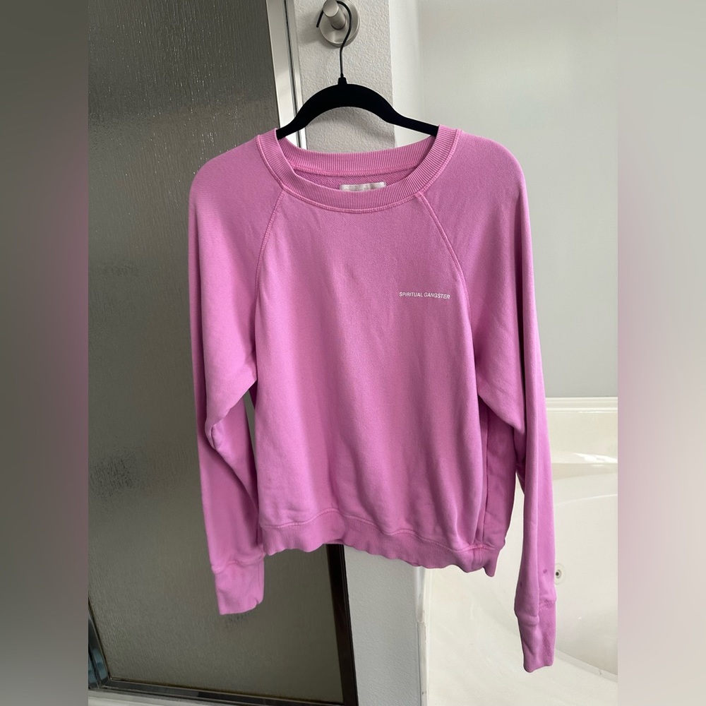 Pink spiritual gangster crewneck sweatshirt